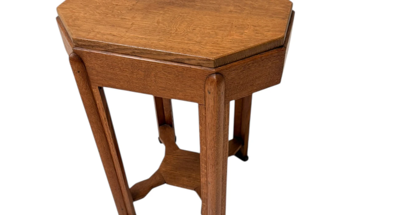 Art Deco Amsterdamse School Octagonal Side Table, 1920s